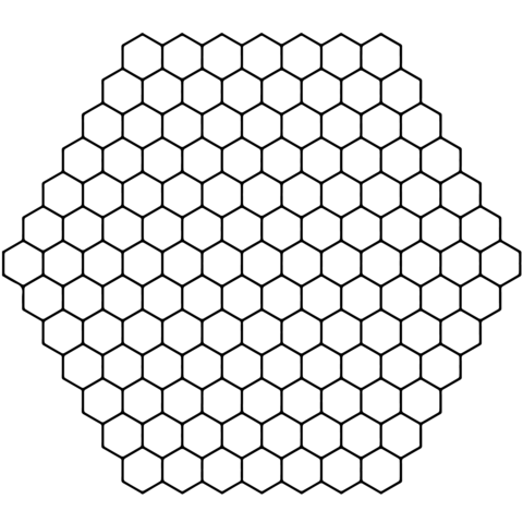 Honeycomb Tessellation Coloring Page